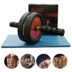 Rueda Para Abdominales + Mini Mat Antideslizante Color Negro