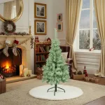 Árbol De Navidad Arbolito Slim Nevado 1.20mts Base Metal