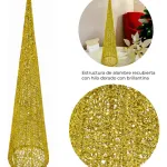 Pino Alambre Cono Navideño Decoración Adorno Navidad 60cm