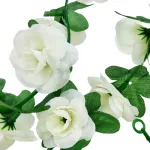 Flores Artificiales Guirnalda Guía De Rosa Enredadera 2.4m