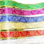 Cintas Navideñas Pack X5 Adornos Glitter 5cm 2,70mts Navidad