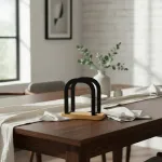 Servilletero De Metal Con Base De Madera Cocina Bar