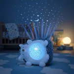 Peluche Erizo Con Luz Y Música Juguete Proyector Giratorio