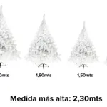 Arbol De Navidad Blanco Montañes Deluxe 1,30mts Pie Metal