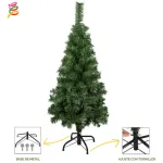 Árbol De Navidad Tronador Slim Verde 1.20mts Base Metal