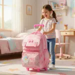 Mochila Escolar Infantil Carrito Con Ruedas Para Niñas Nenas