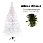 Árbol De Navidad Tradicional Expreso Polar Tronador De Lujo De 150cm Blanco
