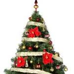 Arbolito Navidad Montañes Deluxe 1.50mts + Deco Rojo Oro