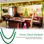 Guirnalda Boa Navidad Muerdago 9 Cm 2 Mts Deco Navideña X30u