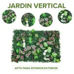 Jardín Vertical Artificial Flores Interior Exterior X10udes