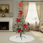 Arbol Navidad Tronador Slim Nevado 1,80mt + Kit Decoracion