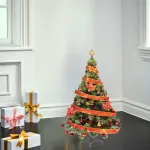 Arbol Navidad Tronador 1,50mts + Kit 40 Rojo Cybermonday