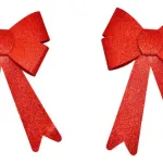 Adorno Navideño Decoracion Arbol De Navidad Moño X2