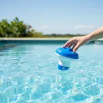 Boya Recipiente Para Pastilla De Cloro 50g Pileta Piscina Color Azul