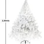 Arbolito De Navidad Blanco Montañes Deluxe 2,30mts Pie Metal