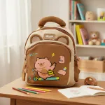 Mochila Infantil Jardin Capibara Para Niños Niñas Escolar