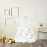 Arbol De Navidad Extra Lujo Patagonia Blanco 1,30 Mts Con Base Metálica