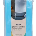 Cortina De Baño Ducha Peva 1,80cm Ganchos Plástico