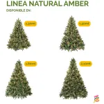 Arbol De Navidad Pino Natural Amber 1.80mts Base Metal