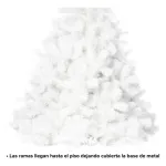 Arbolito De Navidad Extra Lujo Patagonia Blanco 150 Cm Con Base Metálica