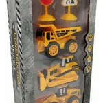 Set De Construcción Autos De Juguete Gruas X3 Maquinas