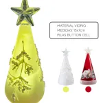 Arbolito De Navidad 15cm Con Luz Decoracion Adorno Navideño