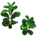 Planta Artificial 60cm Ficus Decoracion Interior Exterior Color Verde Oscuro
