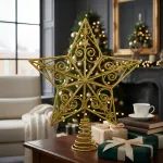 Puntal Estrella Adorno Para Árbol De Navidad 25cm
