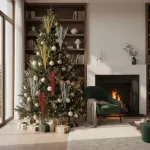 Adorno De Navidad Espiga Decoración Ramas Navideña Pack X5