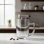 Set X4 Tazas De Cafe Doble Vidrio 430ml Mug Transparente
