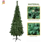 Árbol De Navidad Tronador Slim Verde 1.80mts Base Metal