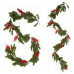 Guirnalda Navideña De Pino Muerdago Colgante Con Bayas Deco