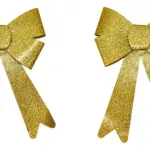 Adorno Navideño Decoracion Arbol De Navidad Moño X2