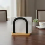 Servilletero De Metal Con Base De Madera Cocina Bar