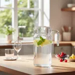 Jarra De Vidrio Con Manija 1.9 Litros Con Tapa Acrílico