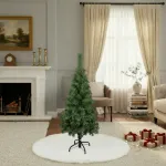Árbol De Navidad Tronador Slim Verde 1.20mts Base Metal