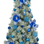 Arbol Navidad Tronador Slim Nevado 1,80mt + Kit Decoracion