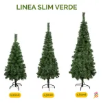 Árbol De Navidad Tronador Slim Verde 1.20mts Base Metal