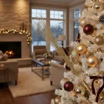 Adorno De Navidad Espiga Decoración Ramas Navideña Pack X5