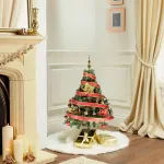 Arbol Navidad Tronador 1,20mts + Kit 30 Rojo Oro Cybermonday