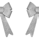 Adorno Navideño Decoracion Arbol De Navidad Moño X2