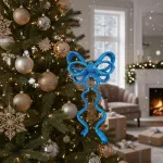 Adorno Navideño Colgante Moño X2 Decoración Navidad