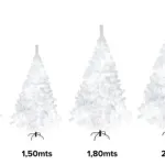 Árbol De Navidad Tradicional Expreso Polar Tronador De Lujo De 150cm Blanco