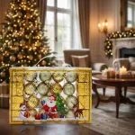 Bolas De Navidad 4cm Valija Adornos Colgante Navideño X24