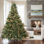 Arbol De Navidad Pino Natural Amber 1.80mts Base Metal