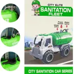 Camión Cisterna Lanza Agua Juguete A Fricción Color Verde Personaje 4227