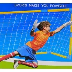 Arco De Futbol Desarmable Infantil Con Pelota E Inflador Color Amarillo