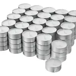 Mini Velas Decorativas Con Latita X50 Unidades P/hornito