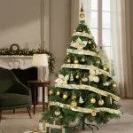 Arbolito Navidad Montañes Deluxe 1.50mts Con Adornos Oro