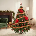 Arbol Navidad Montañes 1.50mts + Kit X50 Rojo Cybermonday